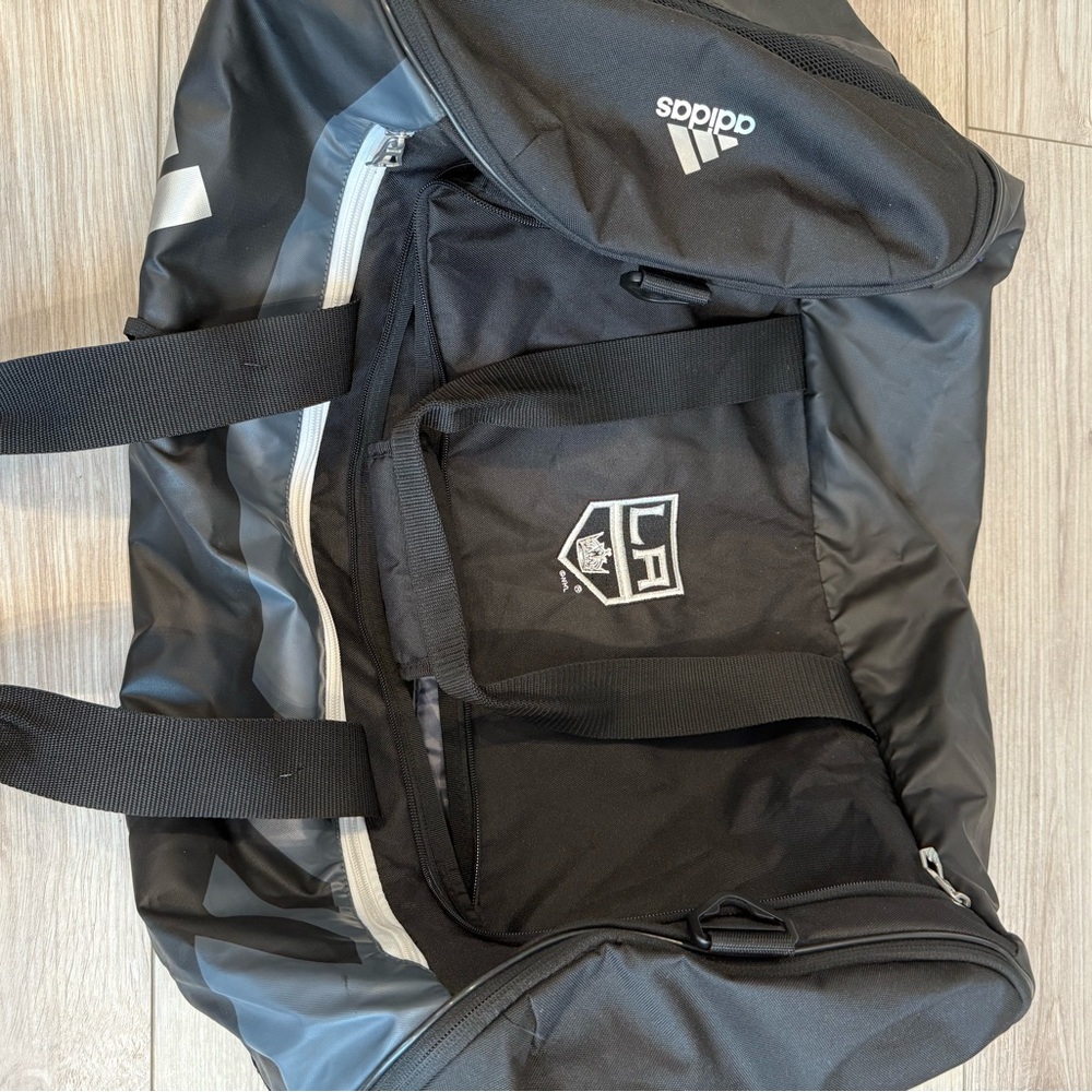 Adidas Black and Gray Duffel Bag